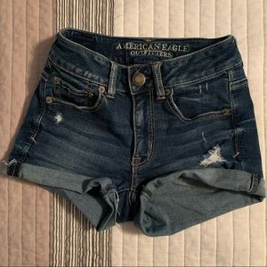 AE denim shorts